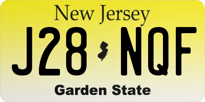 NJ license plate J28NQF