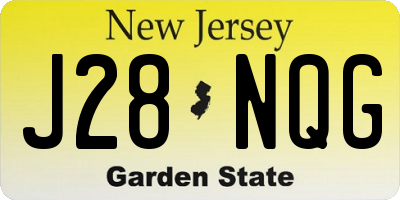NJ license plate J28NQG