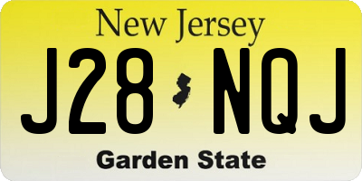 NJ license plate J28NQJ