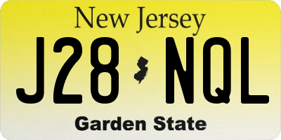 NJ license plate J28NQL