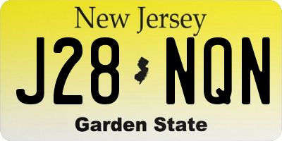NJ license plate J28NQN