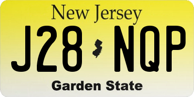 NJ license plate J28NQP