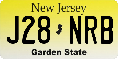 NJ license plate J28NRB