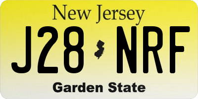 NJ license plate J28NRF