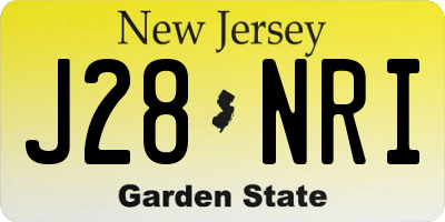 NJ license plate J28NRI