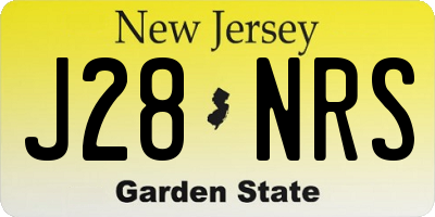 NJ license plate J28NRS
