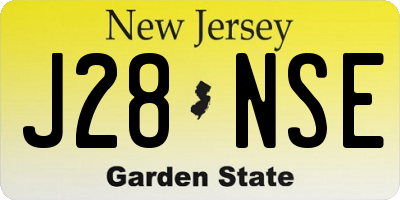 NJ license plate J28NSE