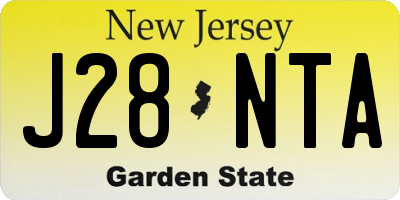 NJ license plate J28NTA