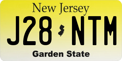 NJ license plate J28NTM