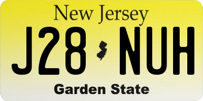 NJ license plate J28NUH