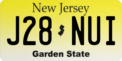 NJ license plate J28NUI