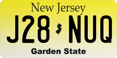 NJ license plate J28NUQ