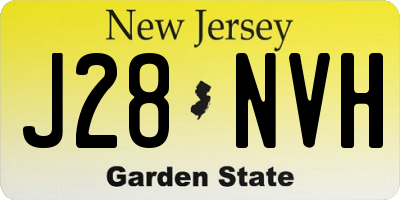 NJ license plate J28NVH