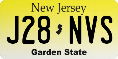 NJ license plate J28NVS
