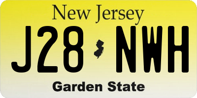 NJ license plate J28NWH