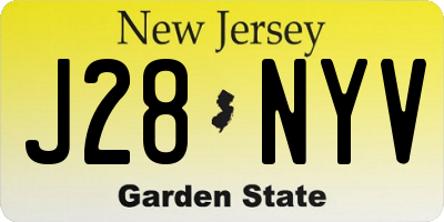 NJ license plate J28NYV