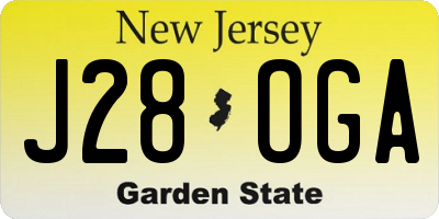 NJ license plate J28OGA