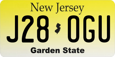 NJ license plate J28OGU