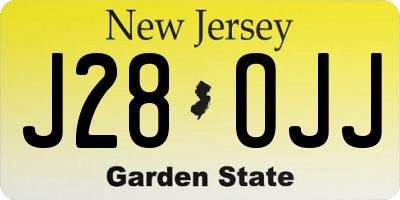 NJ license plate J28OJJ