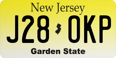 NJ license plate J28OKP