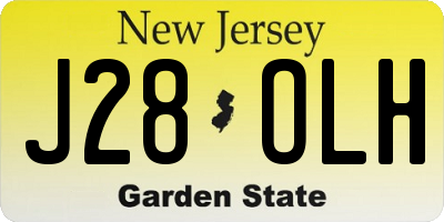 NJ license plate J28OLH