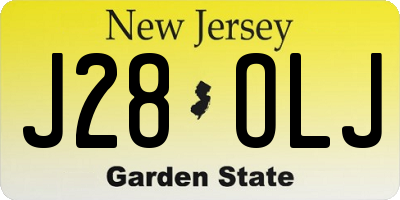 NJ license plate J28OLJ