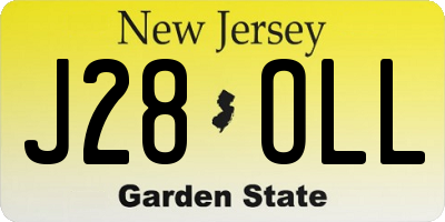 NJ license plate J28OLL