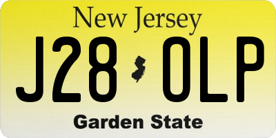 NJ license plate J28OLP