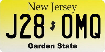 NJ license plate J28OMQ
