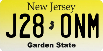 NJ license plate J28ONM