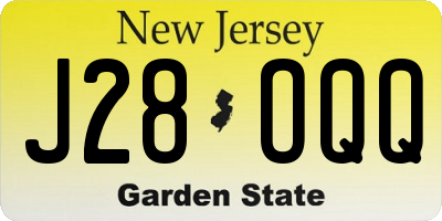 NJ license plate J28OQQ