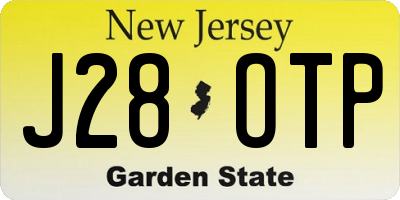 NJ license plate J28OTP
