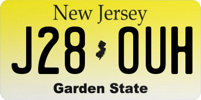 NJ license plate J28OUH
