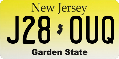 NJ license plate J28OUQ