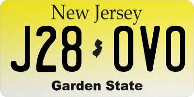 NJ license plate J28OVO