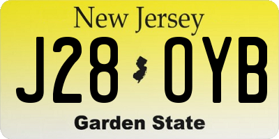 NJ license plate J28OYB