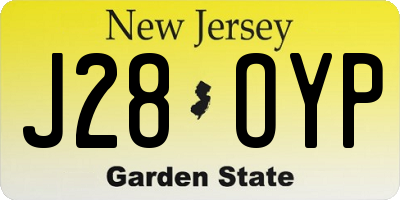 NJ license plate J28OYP