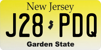 NJ license plate J28PDQ