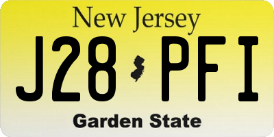NJ license plate J28PFI