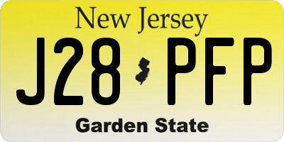 NJ license plate J28PFP