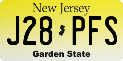 NJ license plate J28PFS