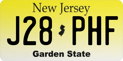 NJ license plate J28PHF