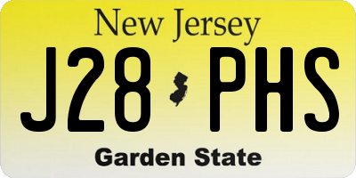 NJ license plate J28PHS
