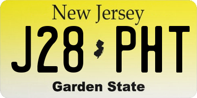 NJ license plate J28PHT