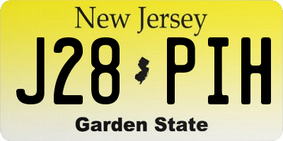 NJ license plate J28PIH