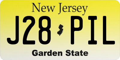 NJ license plate J28PIL