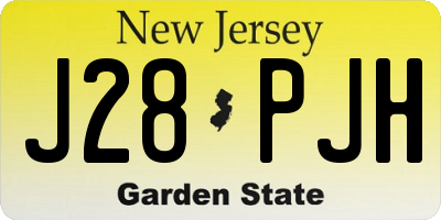 NJ license plate J28PJH