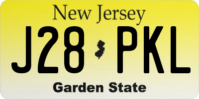 NJ license plate J28PKL