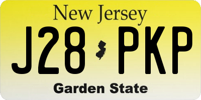 NJ license plate J28PKP