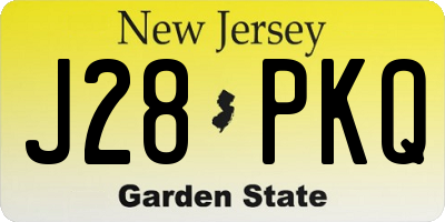NJ license plate J28PKQ